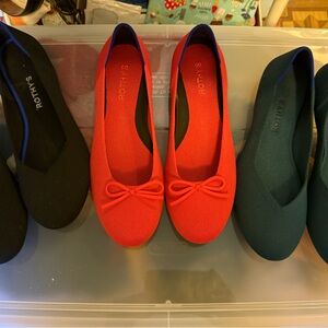 Rothy's Red and Black Women's Flats